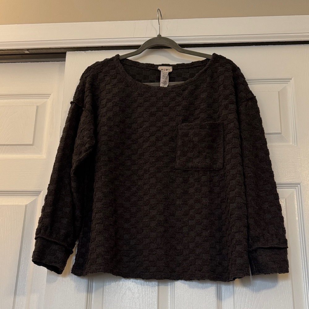 BiBi Dark Gray Long Sleeve Top